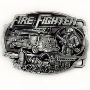 Firefighter Belt Buckle, Stylish Charming Men's Belt Buckle, fire truck T3MISB1F